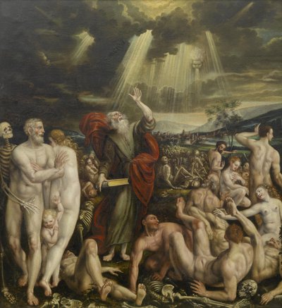 The Vision of the Prophet Ezekiel of the Resurrection of the Dead by Quentin Metsys the Younger